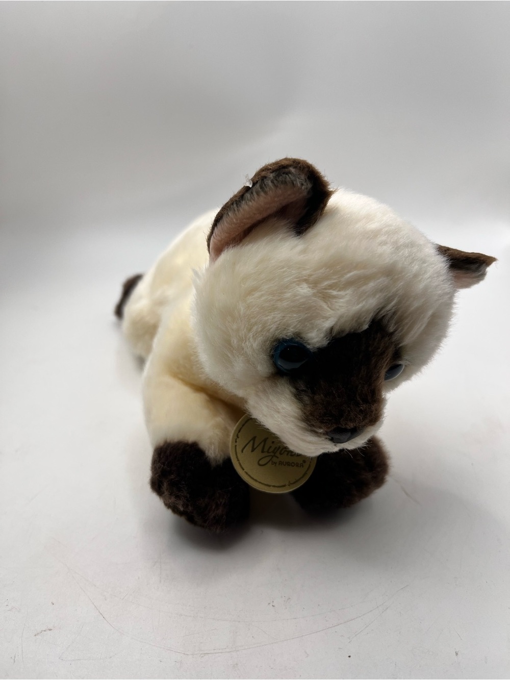 Plush Siamese Kitten Stuffed Animal - Cream and Brown